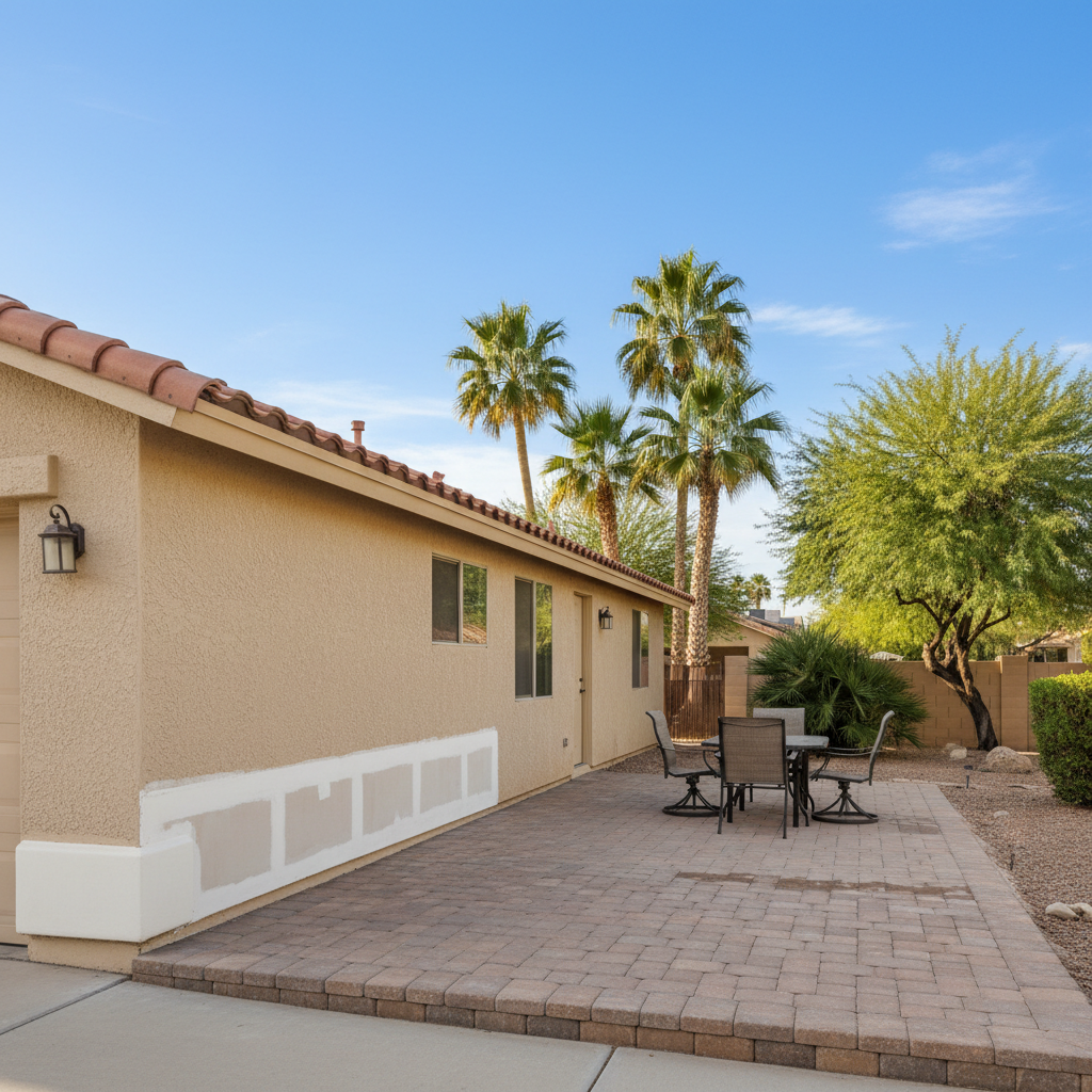 Completed water damage remediation work at a residential property in Goodyear, AZ
