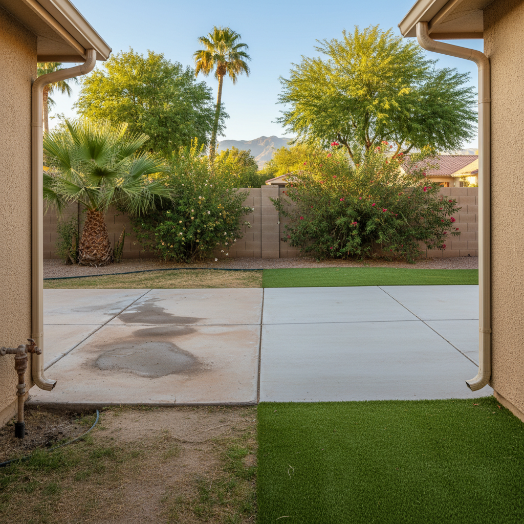 Completed storm damage restoration work at a residential property in Mesa, AZ