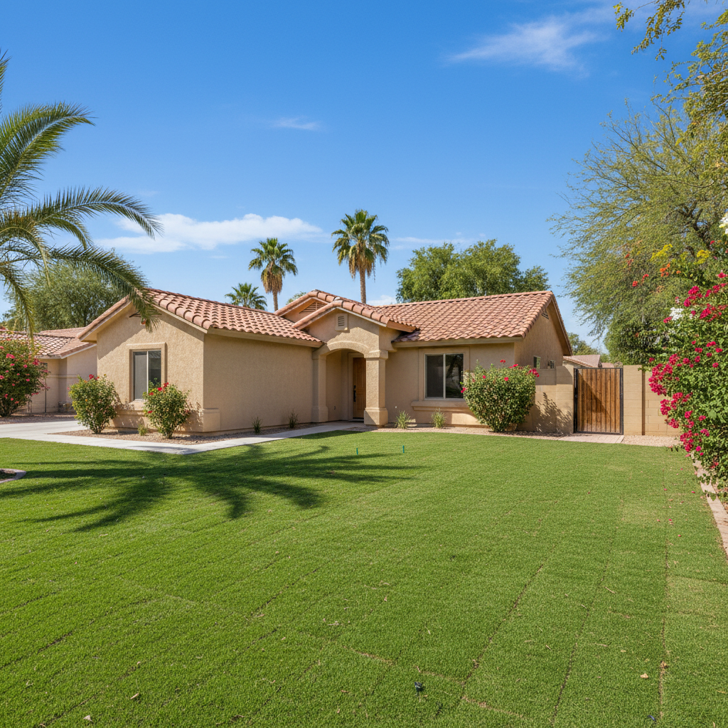 Completed flood restoration work at a residential property in Phoenix, AZ