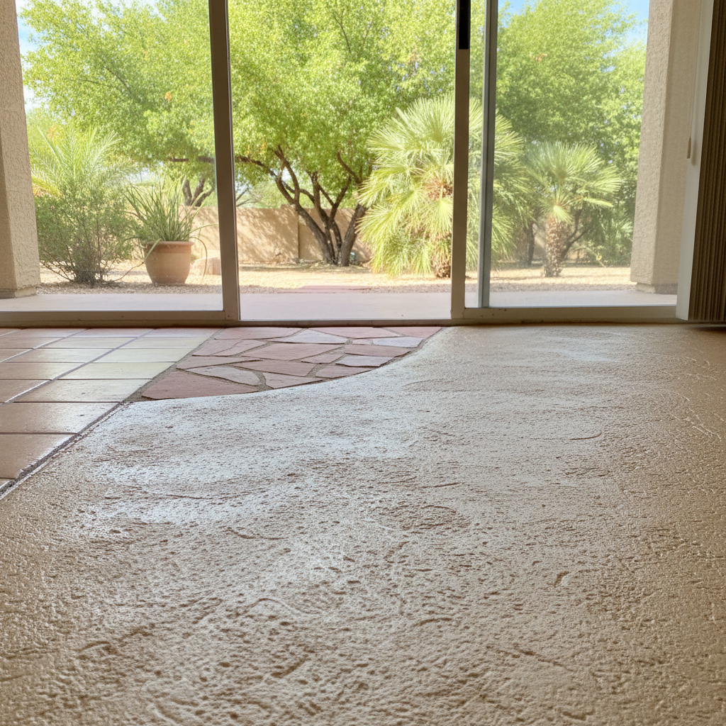 Completed water damage cleanup work at a residential property in Sacaton, AZ