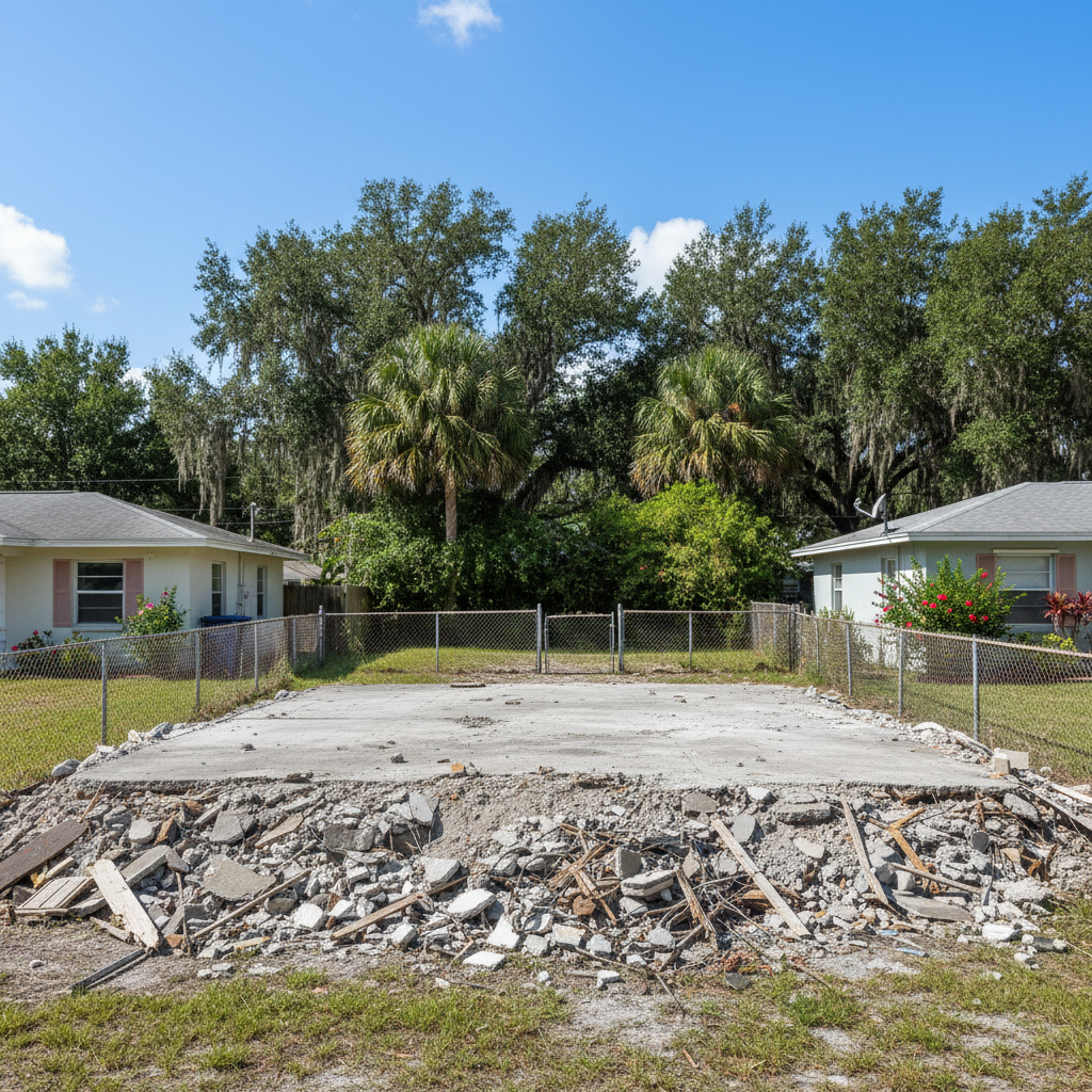 Completed full building demolition work at a residential property in Pensacola, FL