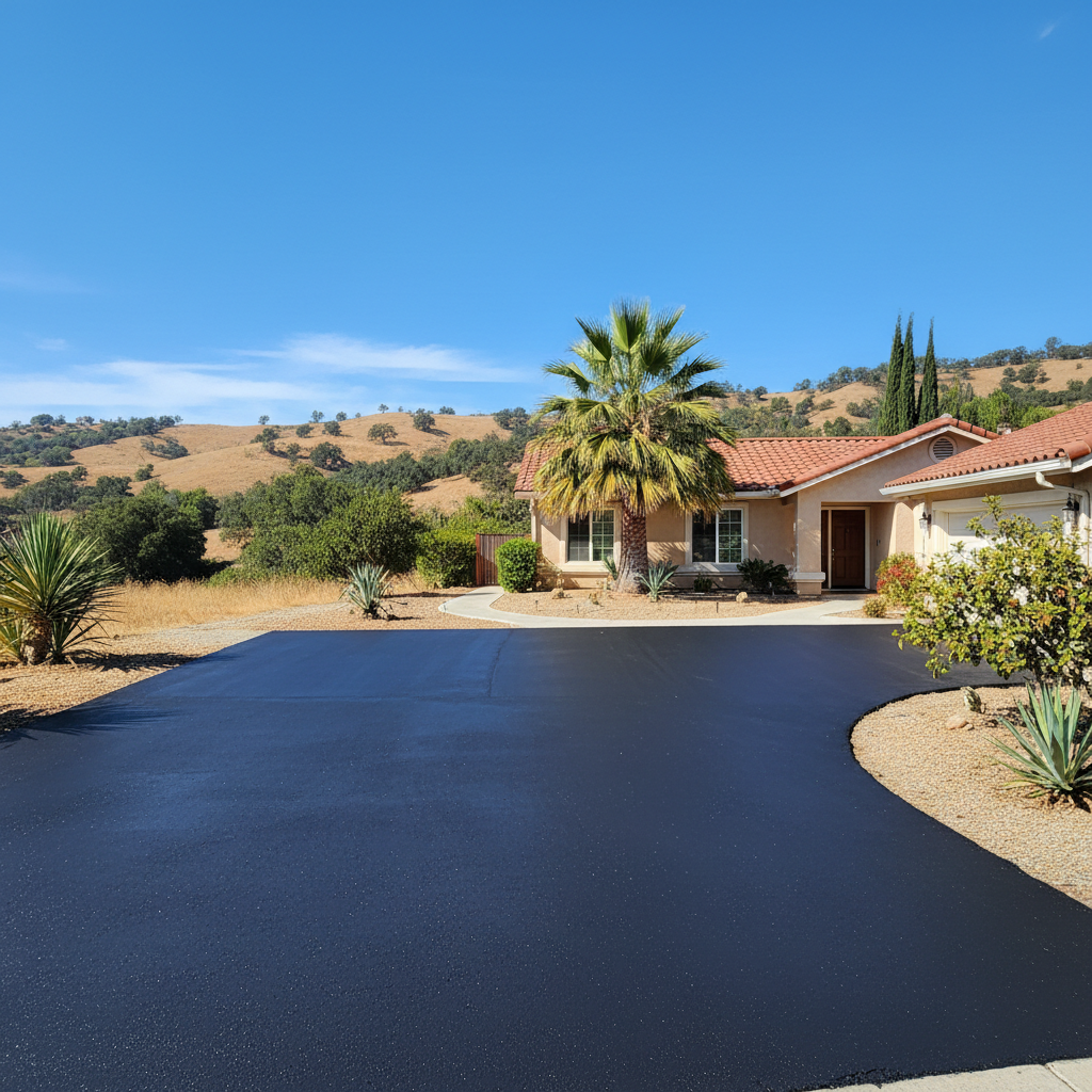 Completed slurry coating work at a residential property in Orange, CA