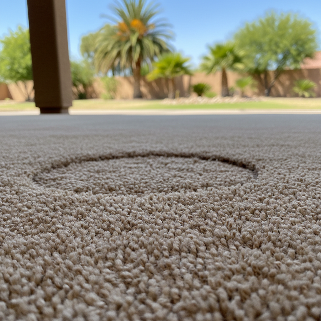 Completed carpet water damage restoration work at a residential property in San Tan Valley, AZ