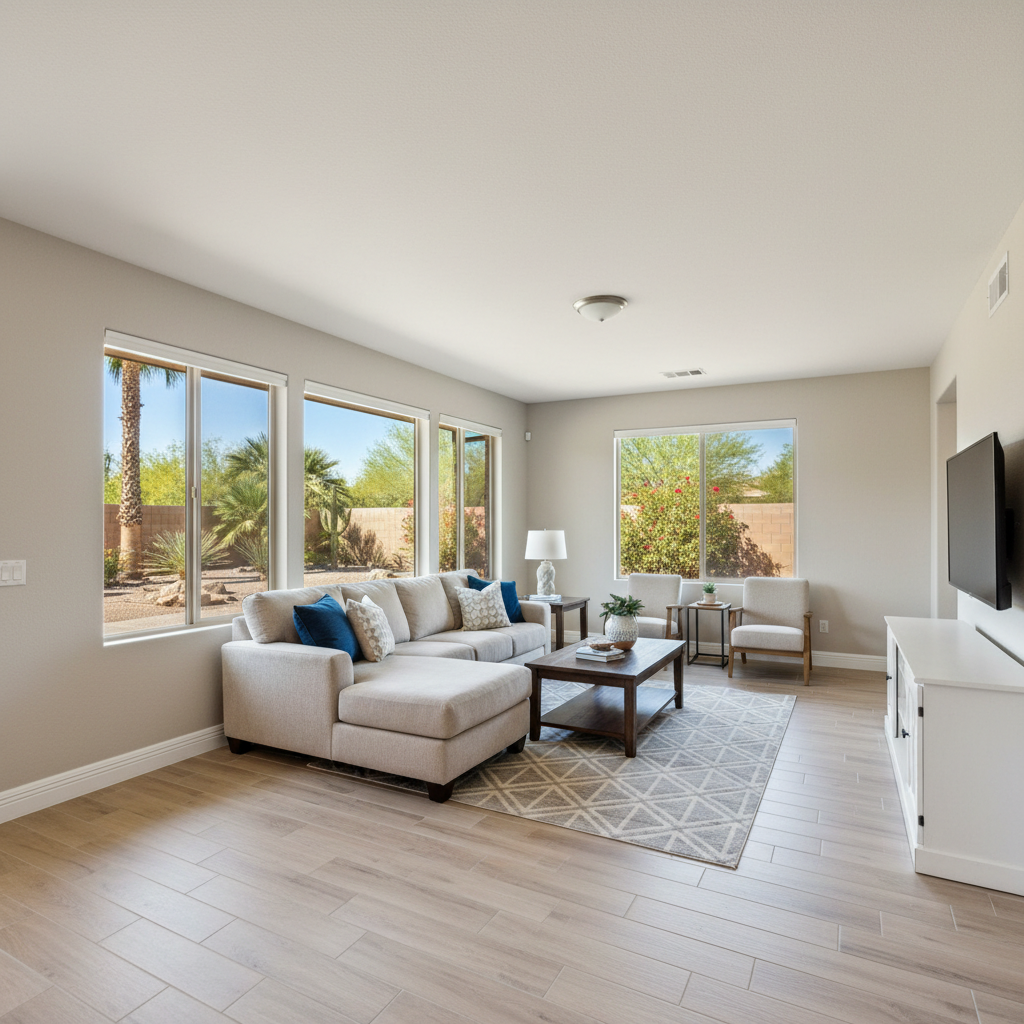 Completed content pack-out and restoration work at a residential property in Surprise, AZ