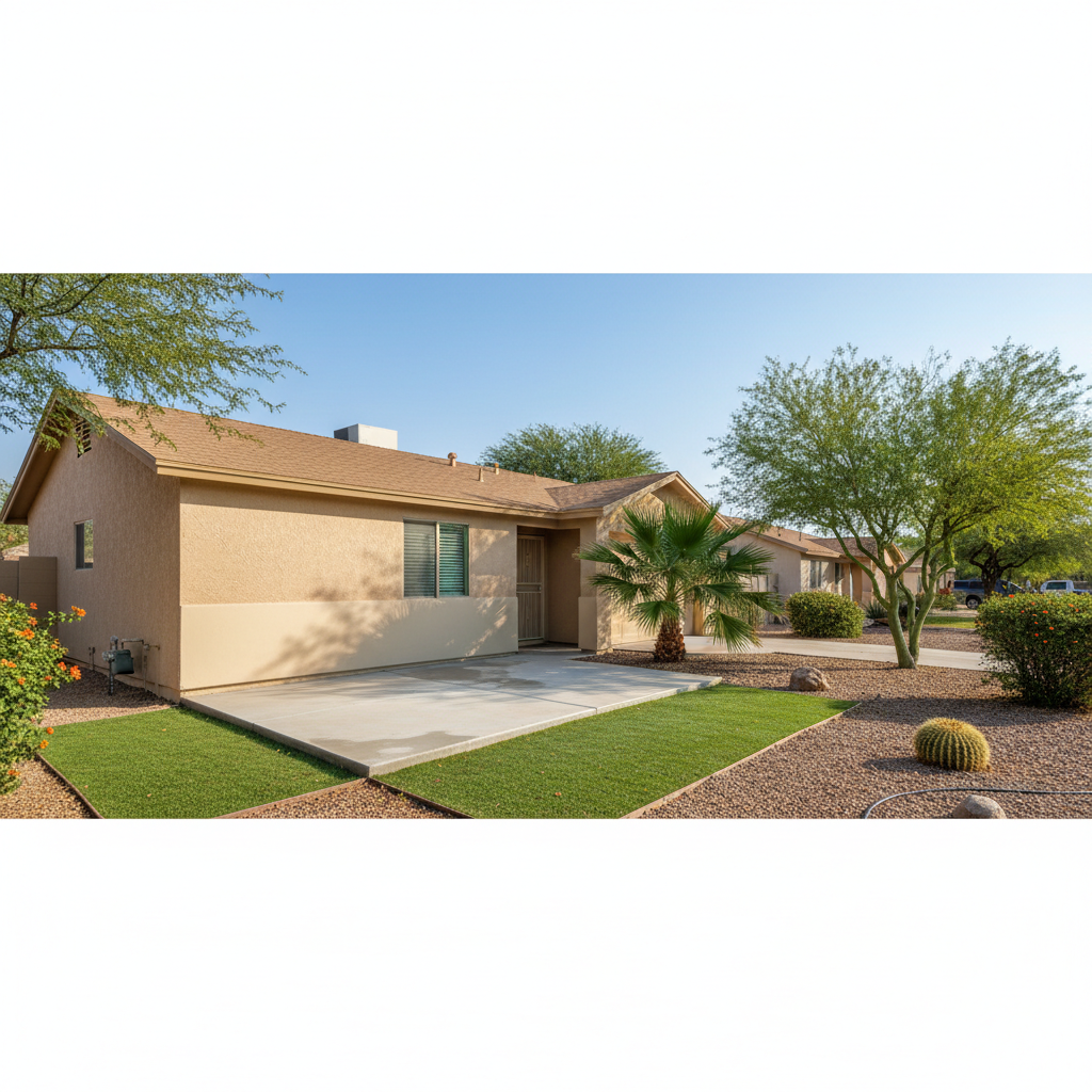 Completed commercial water damage restoration work at a residential property in Tempe, AZ