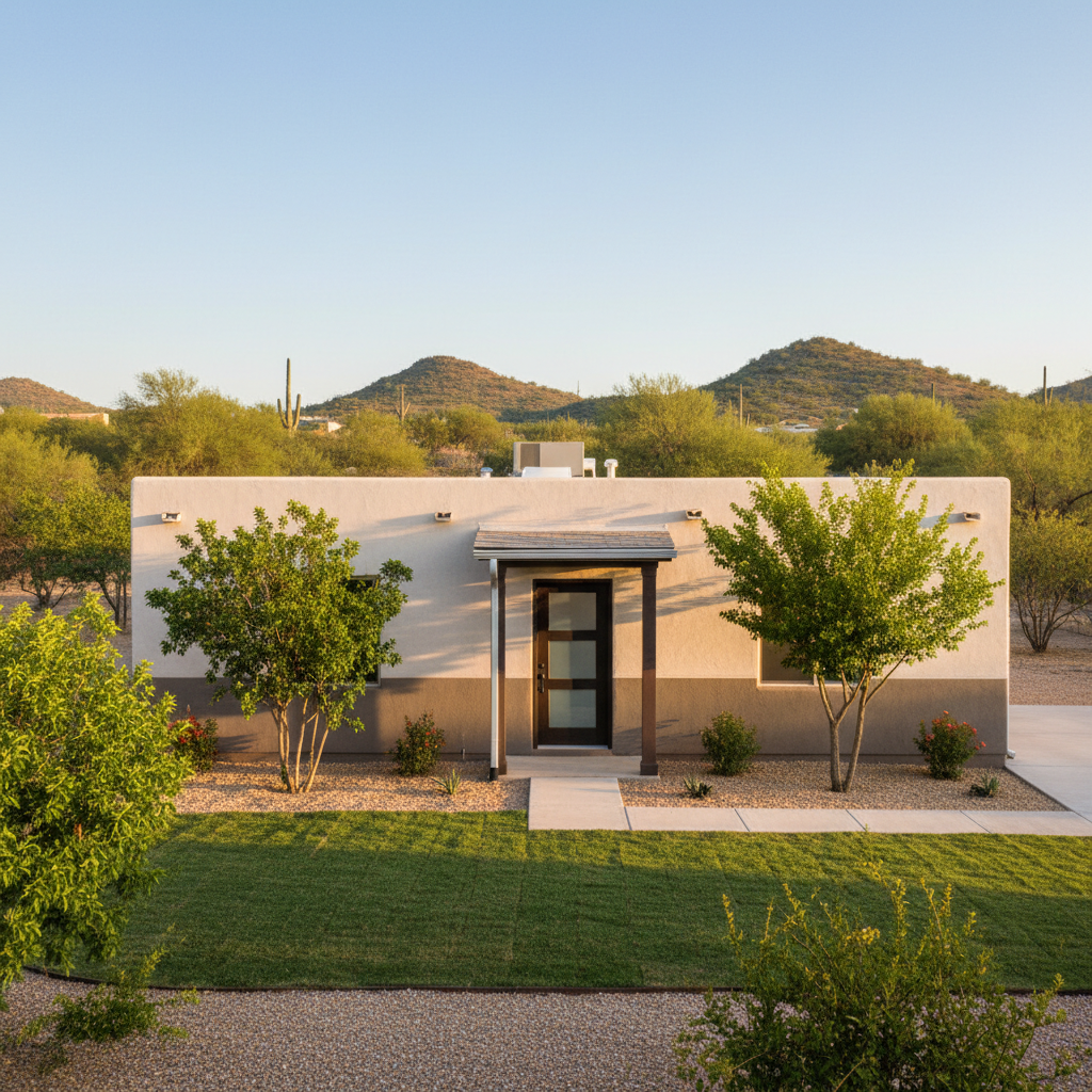 Completed flood restoration work at a residential property in Wickenburg, AZ