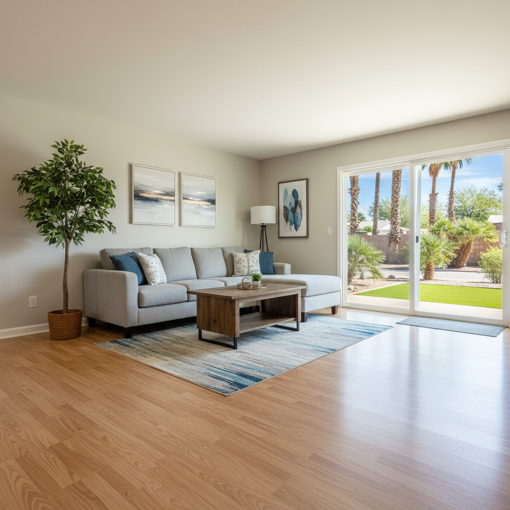 Completed water damage cleanup work at a residential property in Youngtown, AZ