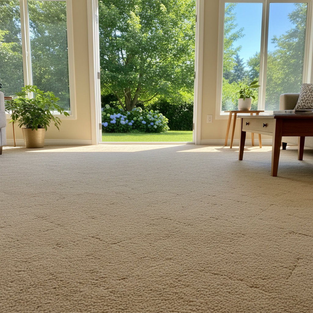 Completed carpet water damage restoration work at a residential property in Buford, GA