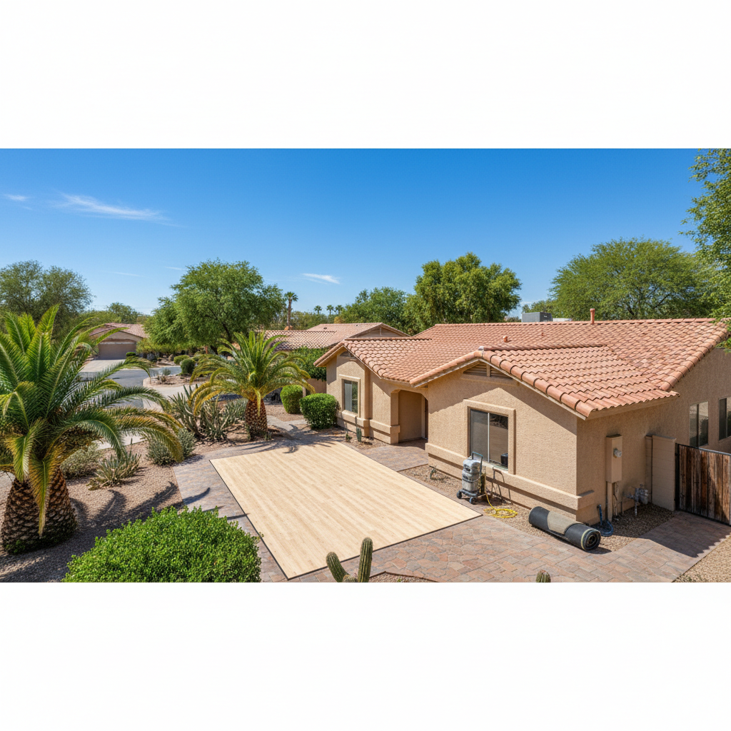 Completed appliance leak cleanup work at a residential property in Glendale, AZ