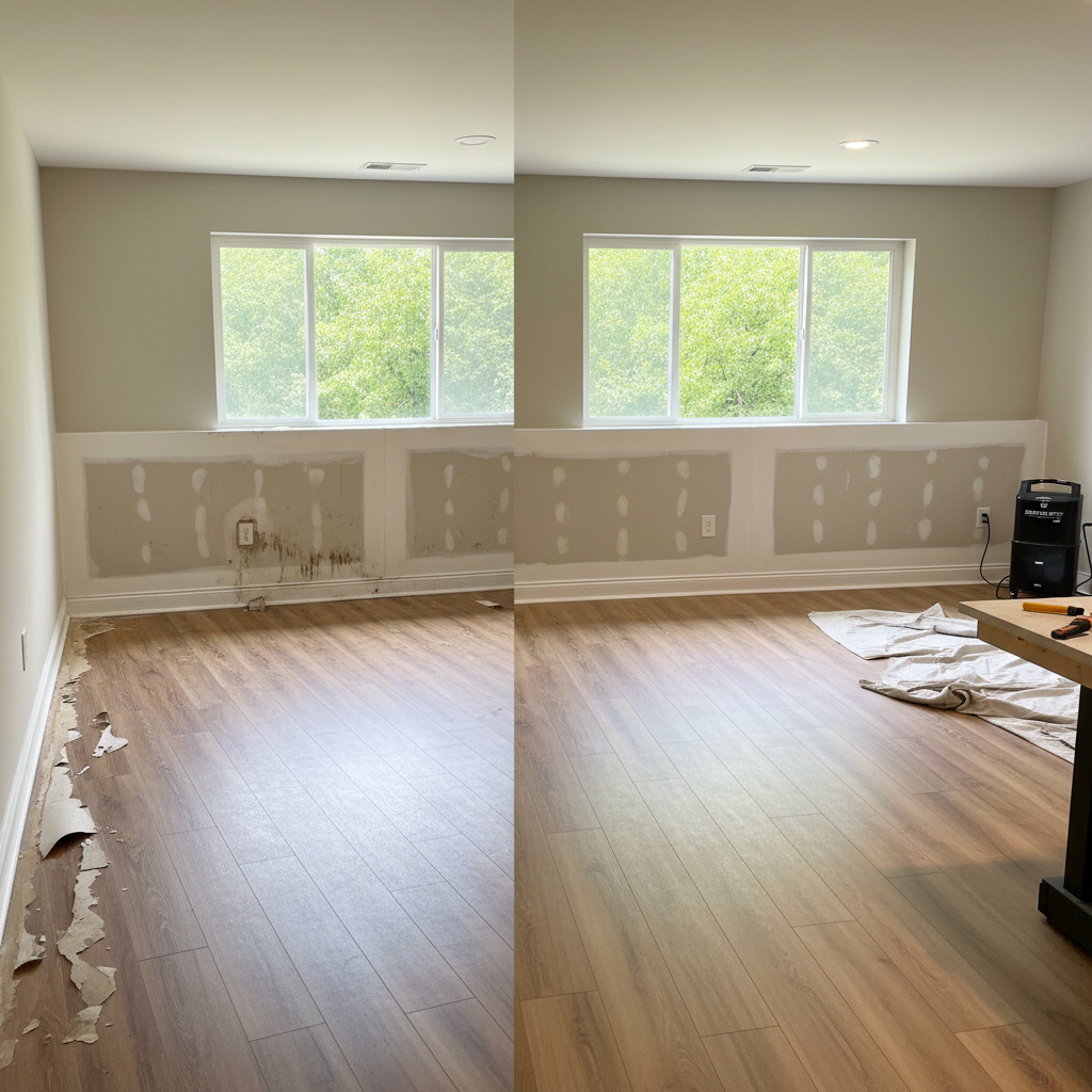 Completed commercial water damage restoration work at a residential property in Kennesaw, GA