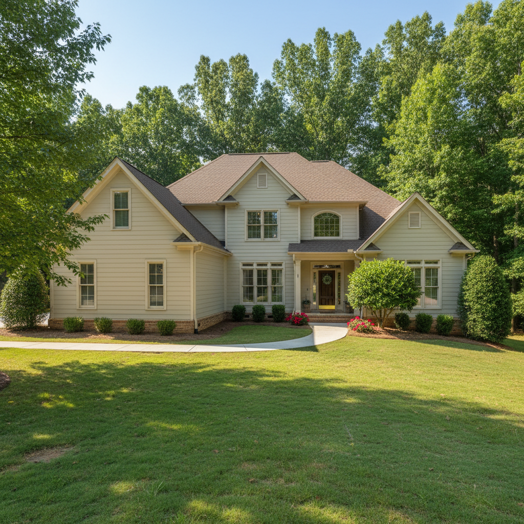 Completed flood restoration work at a residential property in Marietta, GA