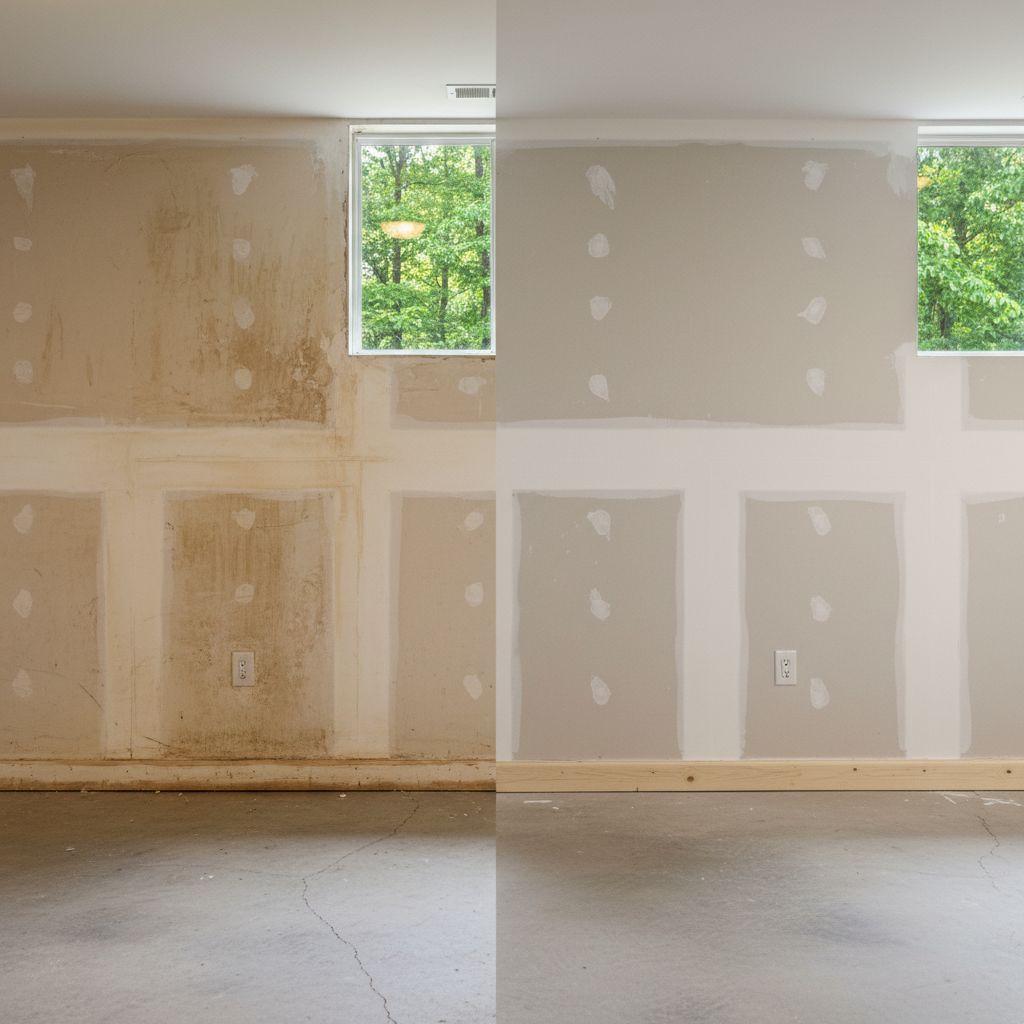 Completed structural drying work at a residential property in Suwanee, GA