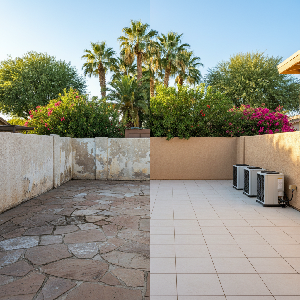 Completed structural drying work at a residential property in Sun City, AZ