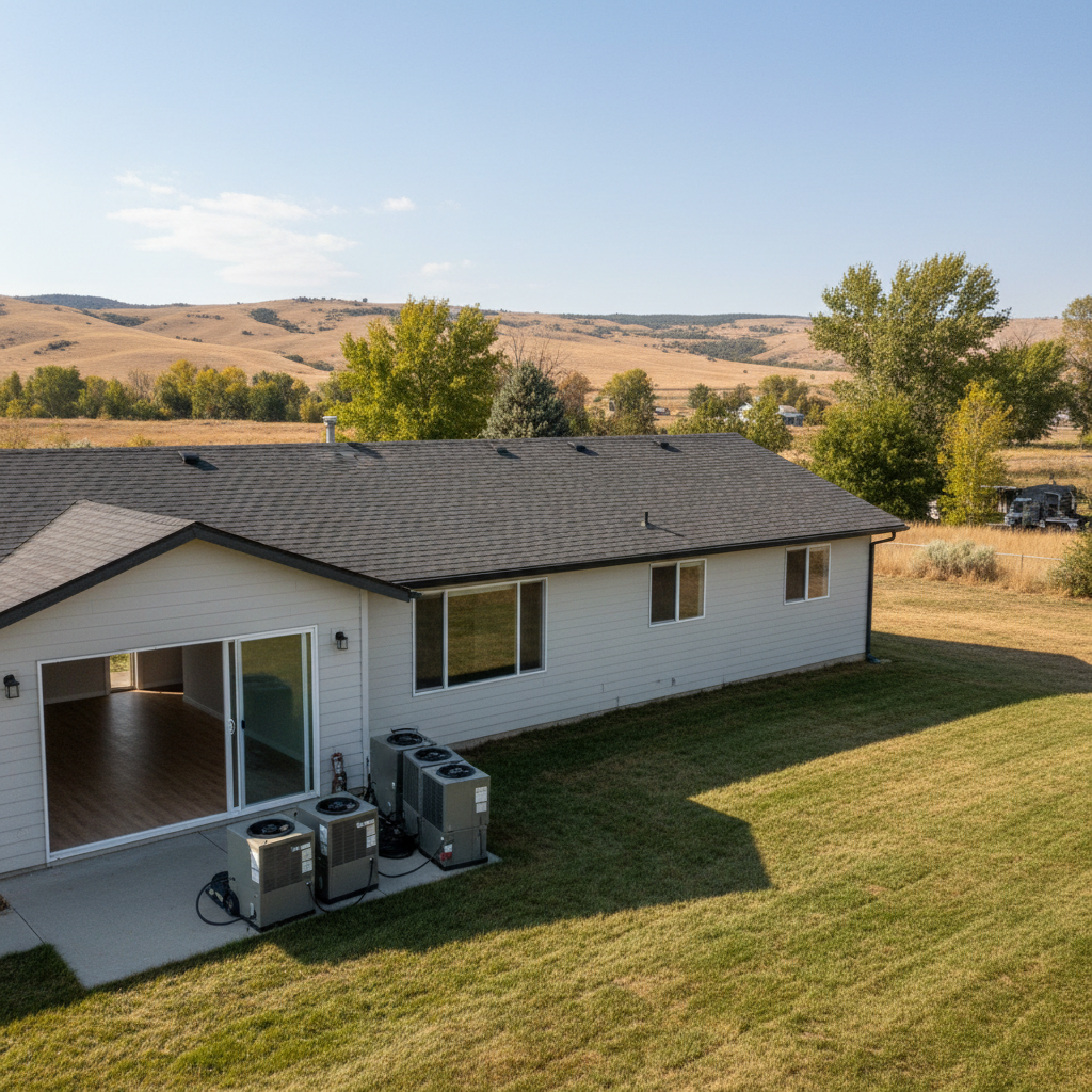 Completed flood damage restoration work at a residential property in Melba, ID