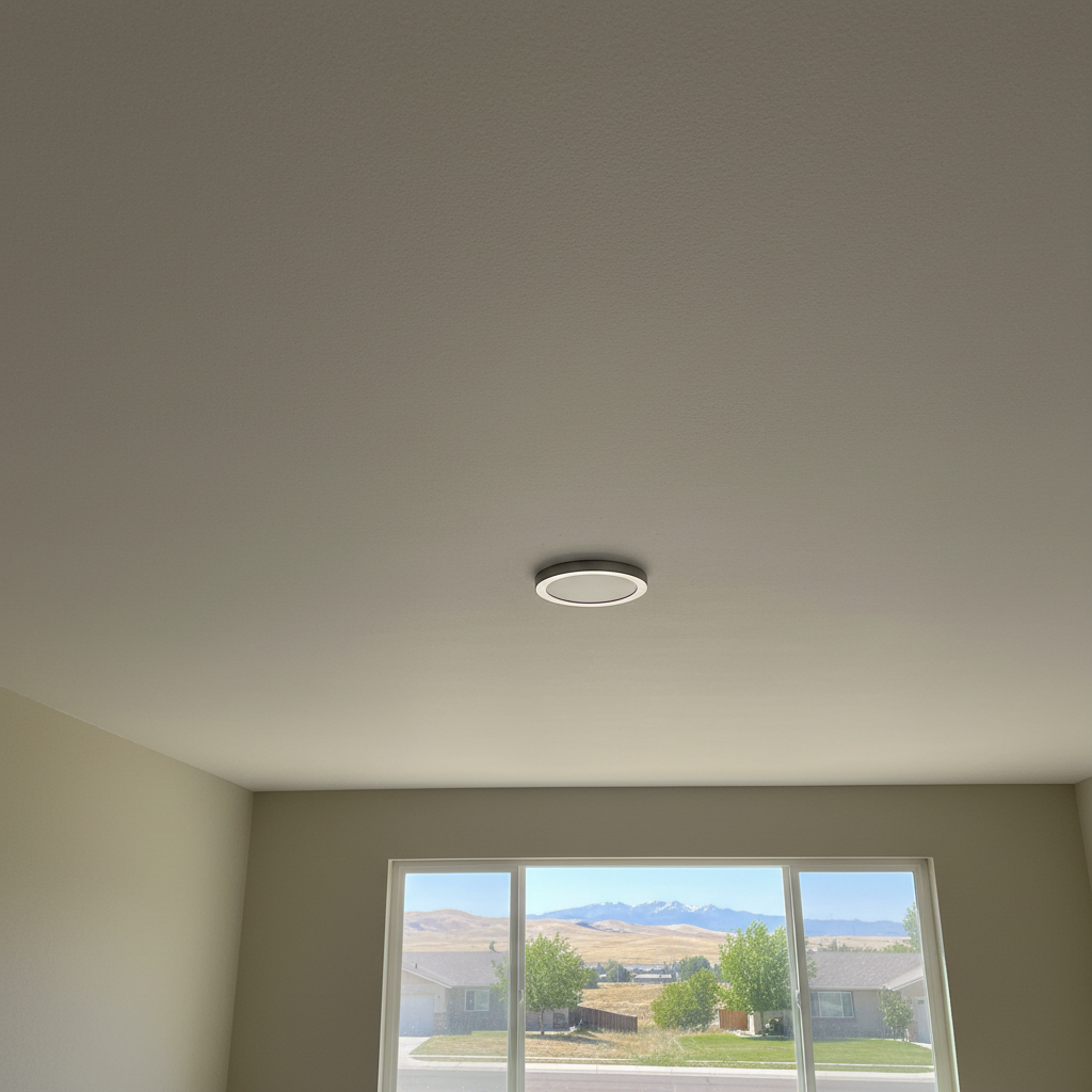 Completed ceiling water damage repair work at a residential property in Notus, ID