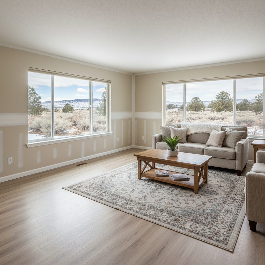 Completed water damage remediation work at a residential property in Nampa, ID