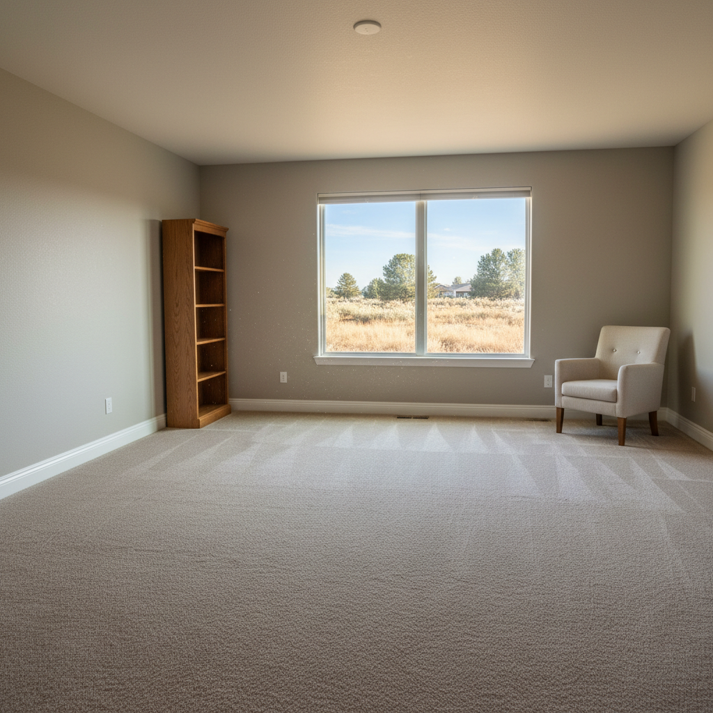 Completed carpet water damage restoration work at a residential property in Star, ID