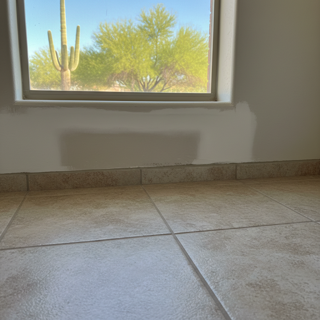Completed toilet overflow cleanup work at a residential property in Wittmann, AZ