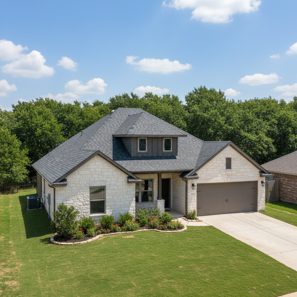 Completed storm damage restoration work at a residential property in Adkins, TX
