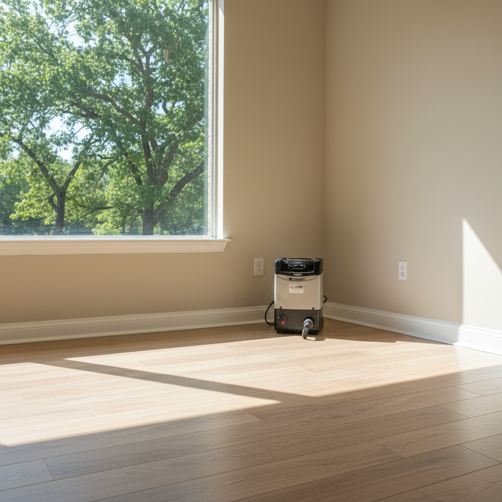 Completed water damage-related mold removal work at a residential property in Adkins, TX