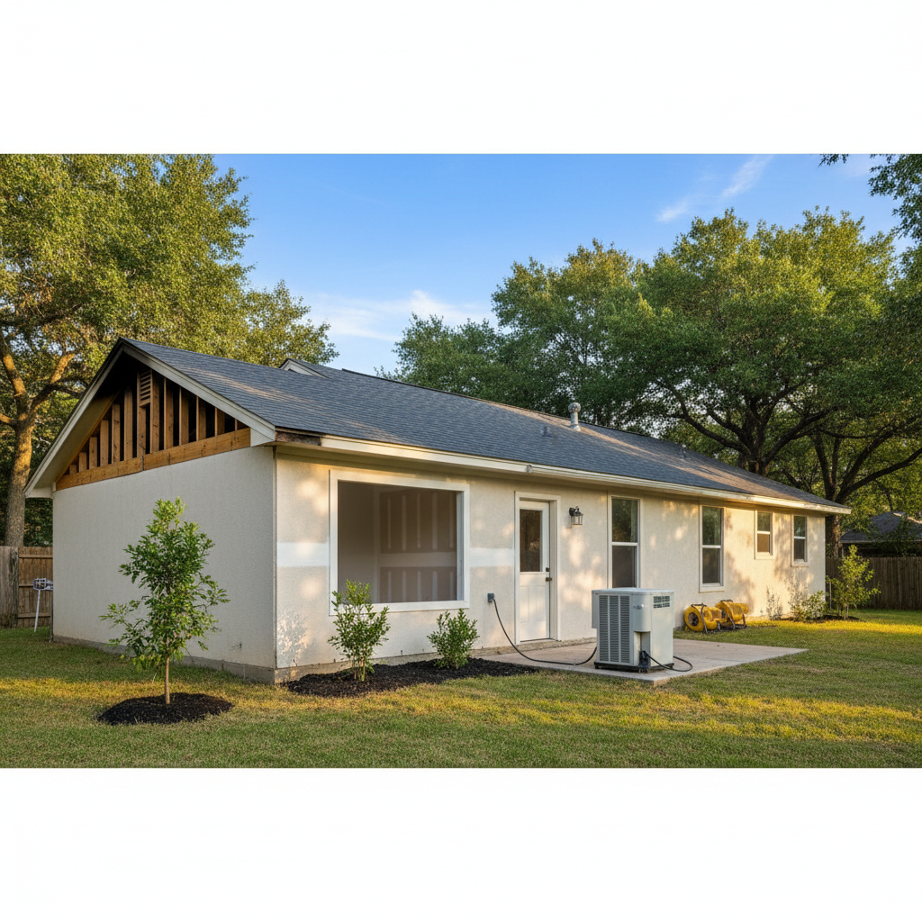 Completed smoke and fire damage restoration work at a residential property in Atascosa, TX