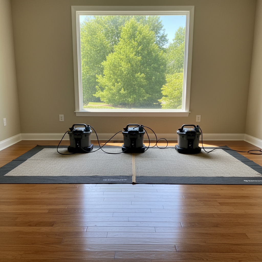 Completed water extraction services work at a residential property in Clarkdale, GA
