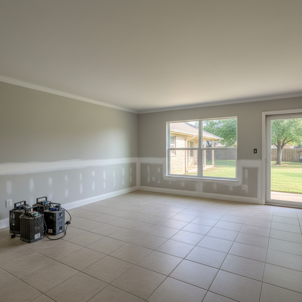 Completed sewage cleanup work at a residential property in Anna, TX