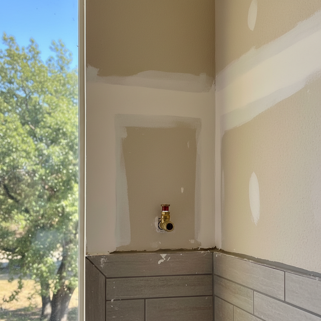 Completed burst pipe repair and cleanup work at a residential property in Atascosa, TX