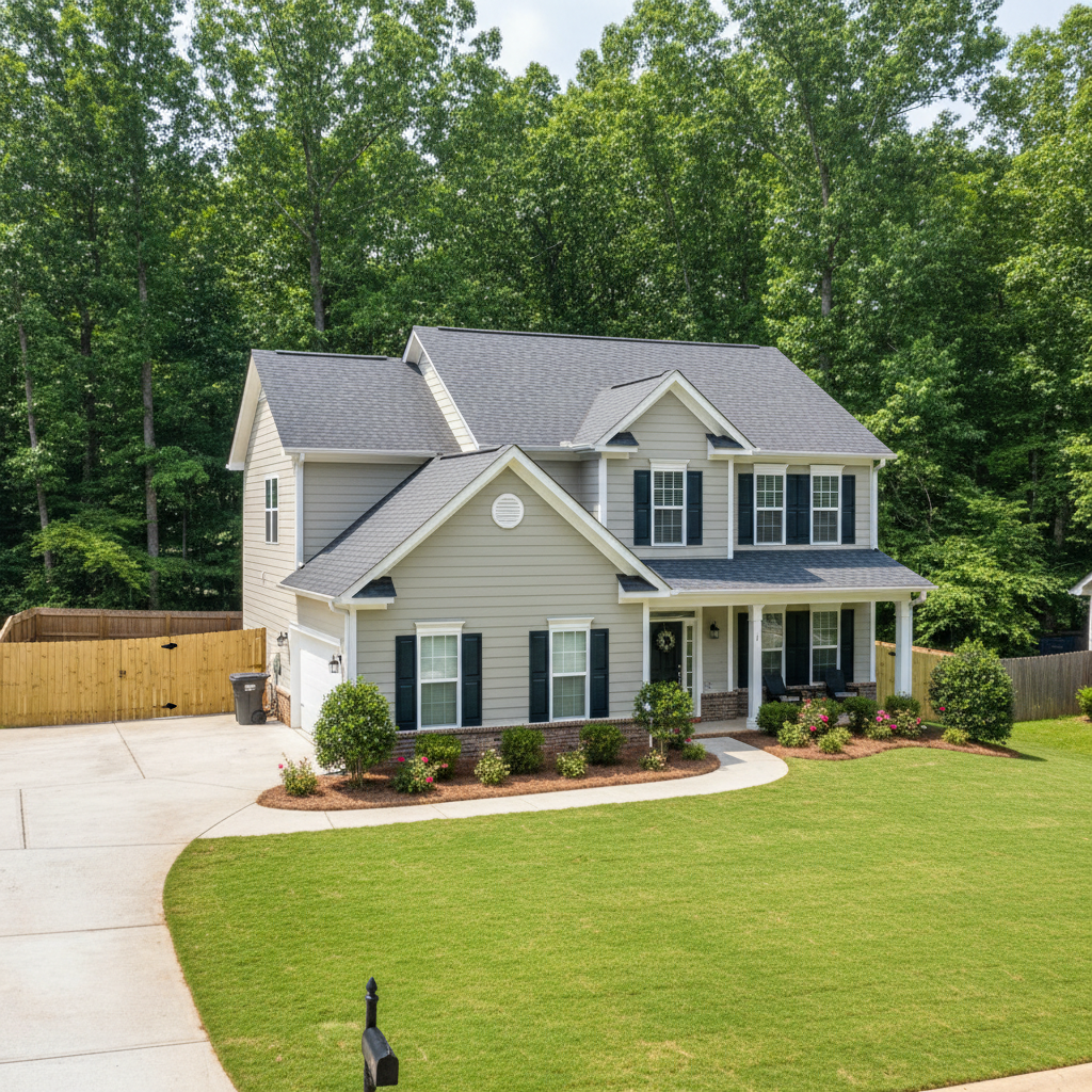 Completed storm damage restoration work at a residential property in Dacula, GA