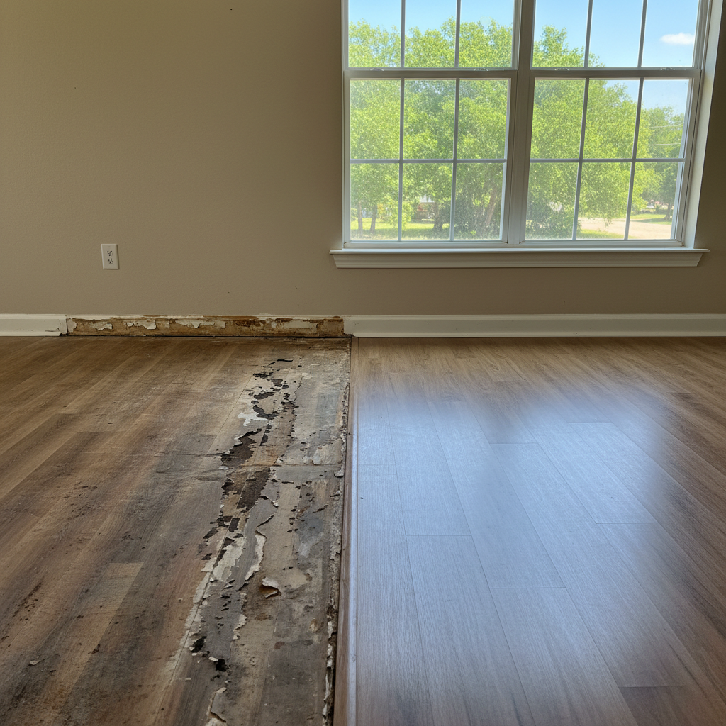Completed appliance leak cleanup work at a residential property in Azle, TX