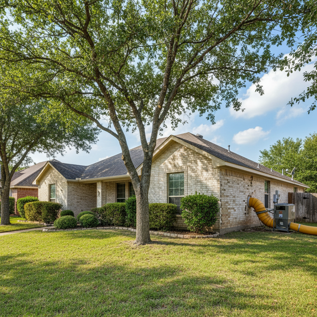 Completed structural drying work at a residential property in Crowley, TX