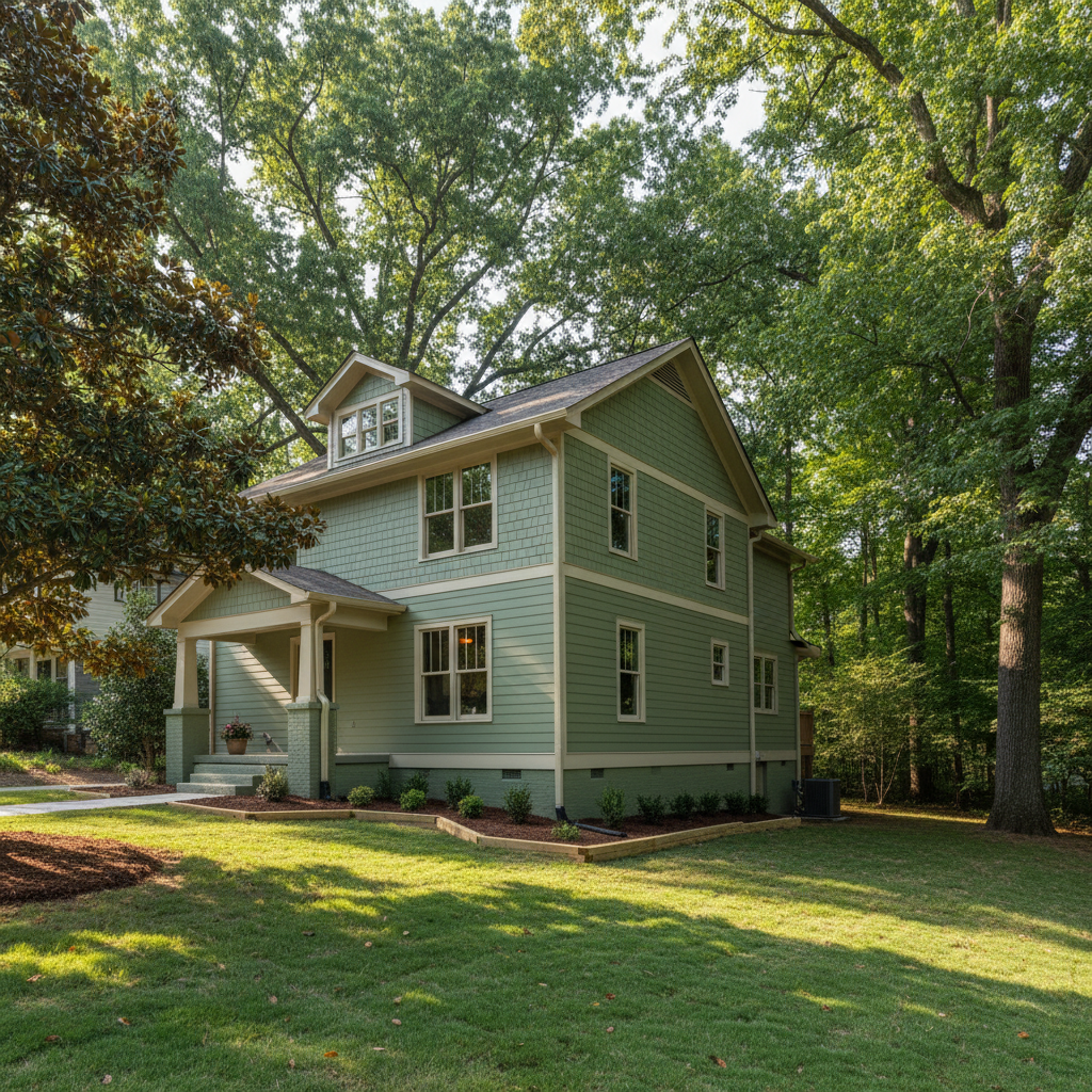 Completed flood damage restoration work at a residential property in Marietta, GA