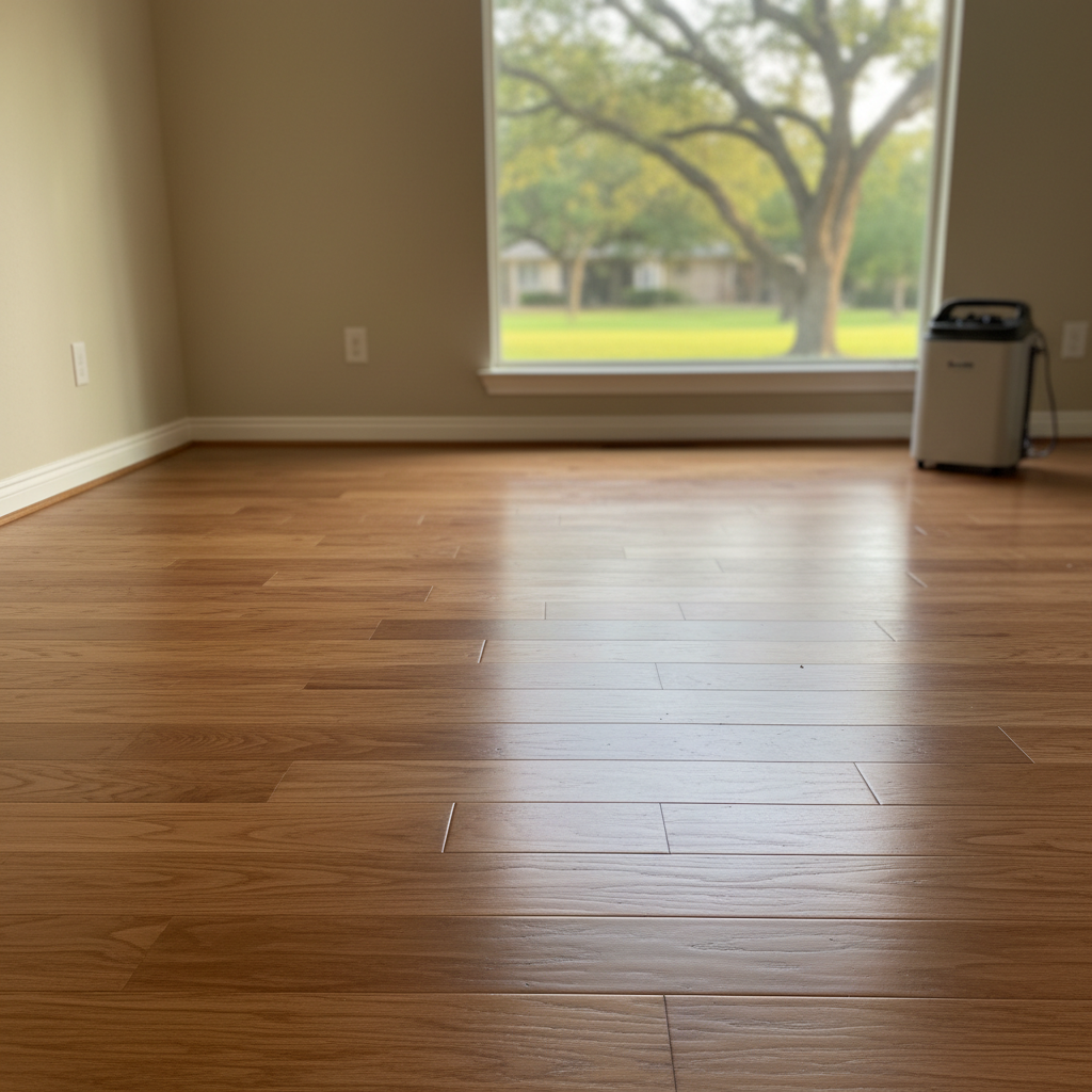 Completed water damage restoration work at a residential property in Boerne, TX