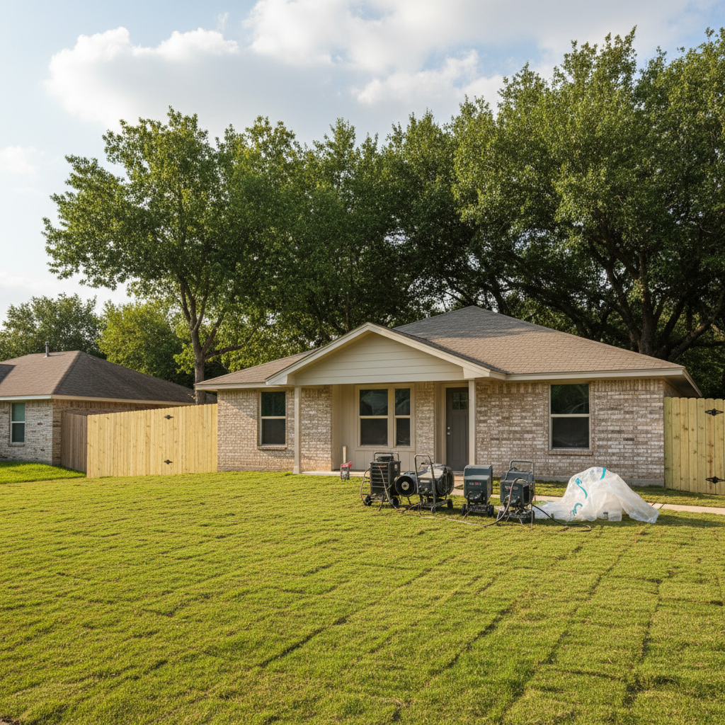 Completed water damage cleanup work at a residential property in Converse, TX