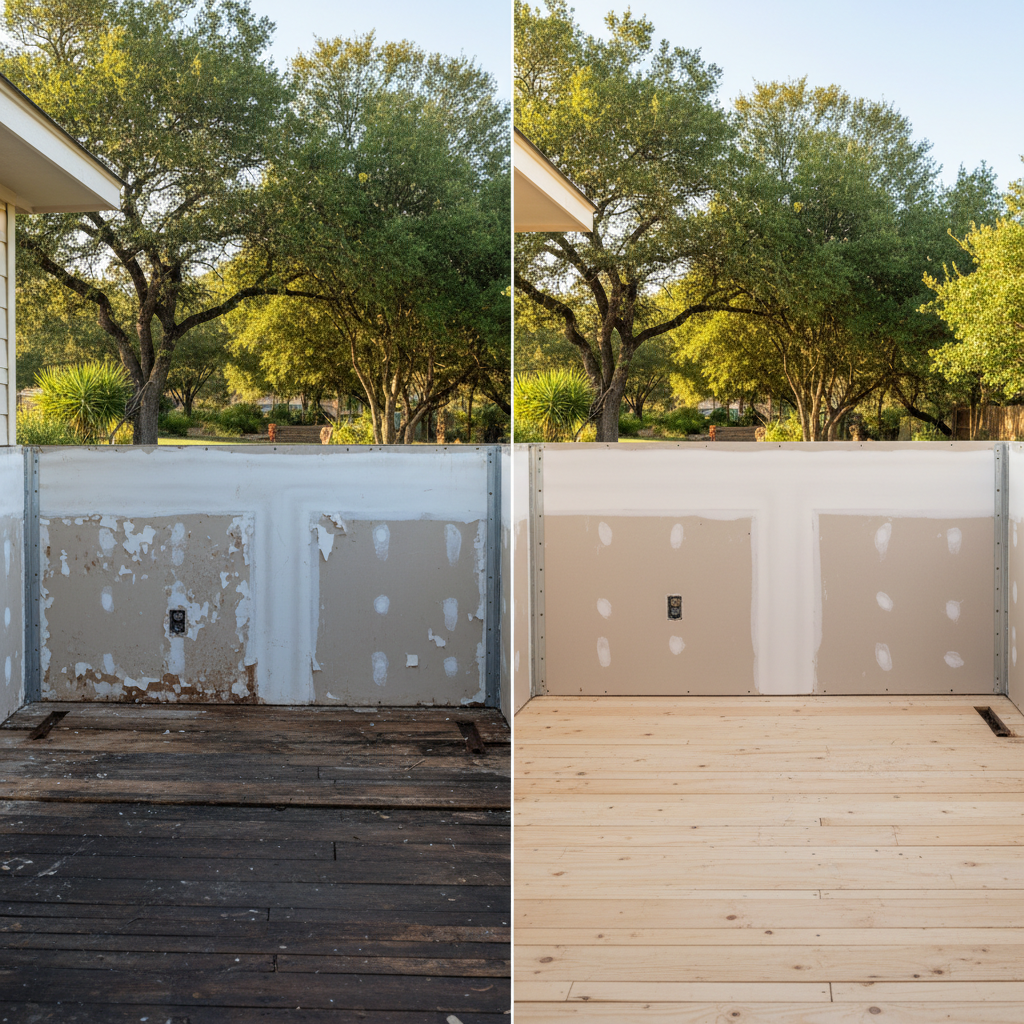 Completed structural drying work at a residential property in Dripping Springs, TX