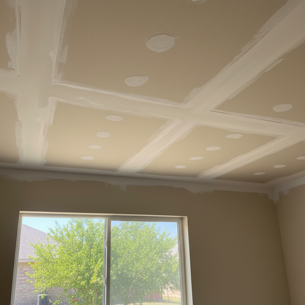 Completed roof leak water damage repair work at a residential property in Helotes, TX