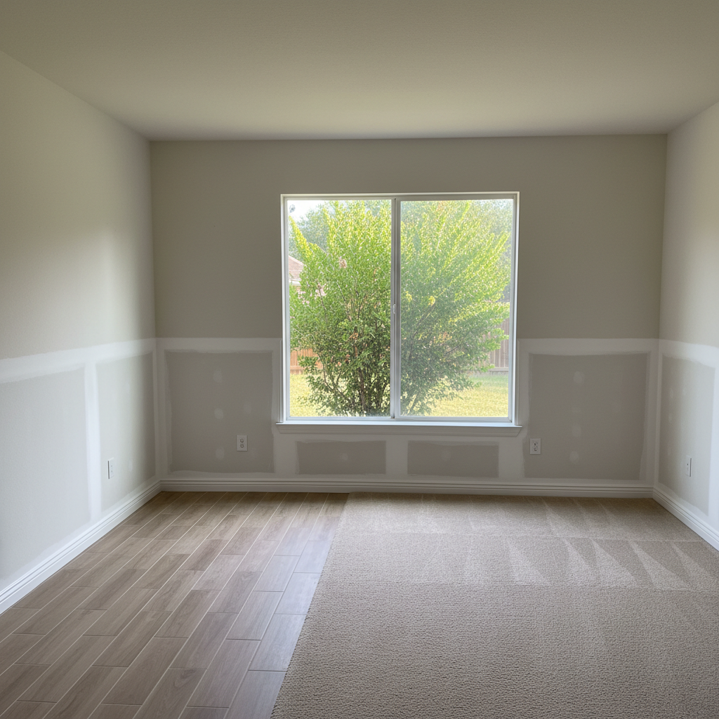 Completed water damage-related mold removal work at a residential property in Haltom City, TX