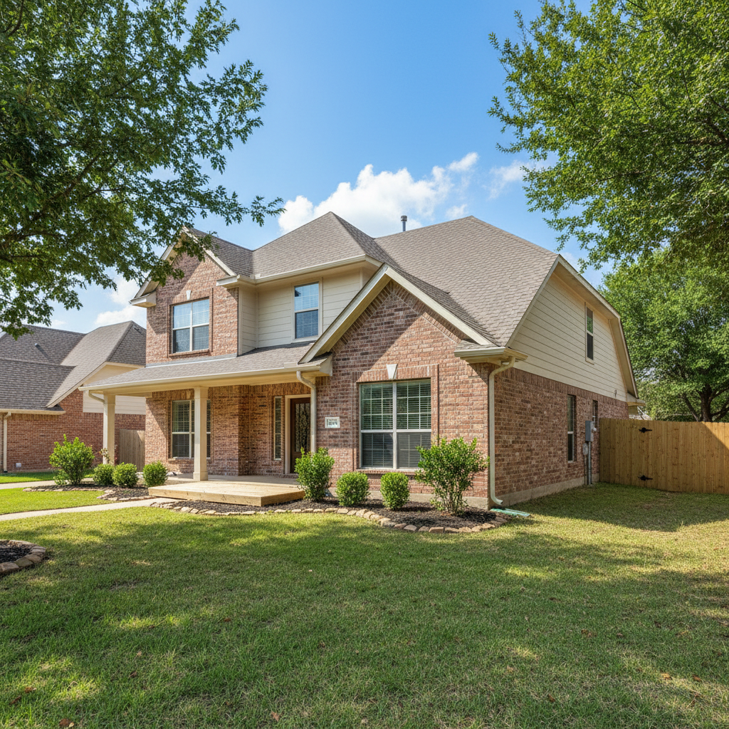Completed storm damage restoration work at a residential property in Addison, TX