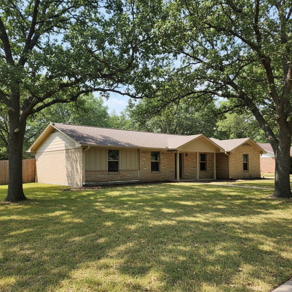 Completed water damage remediation work at a residential property in Saint Hedwig, TX