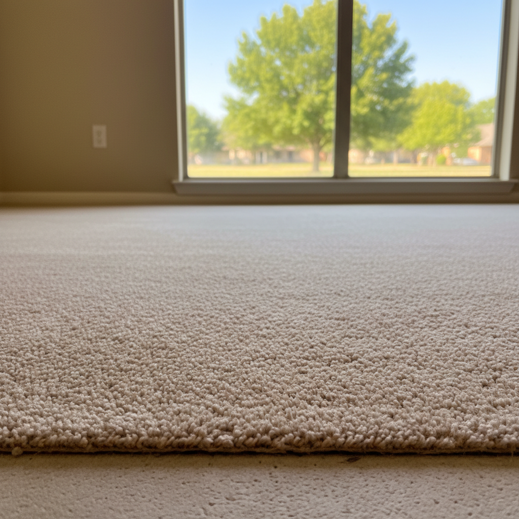 Completed carpet water damage restoration work at a residential property in Sadler, TX