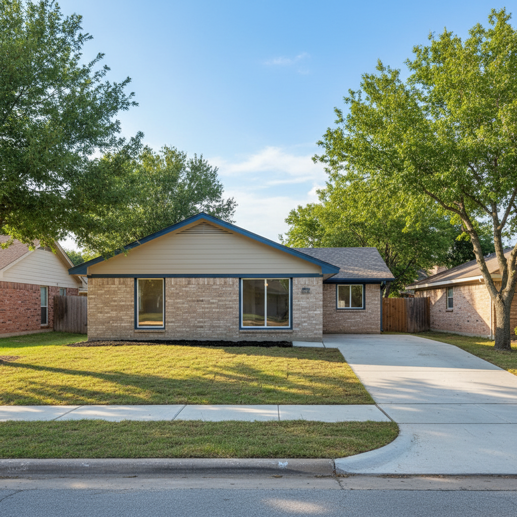 Completed flood damage restoration work at a residential property in Balch Springs, TX