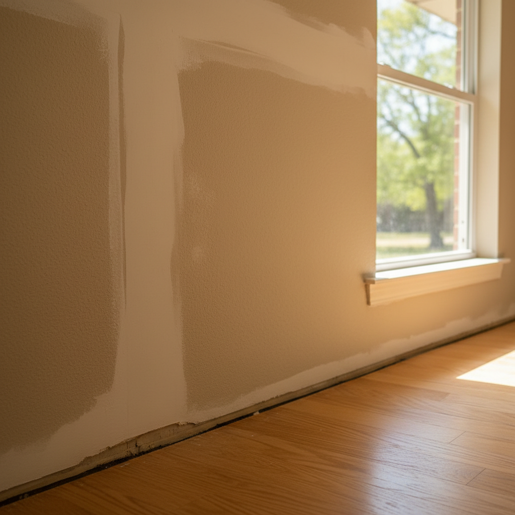 Completed water damage-related cleanup & repair work at a residential property in Sherman, TX