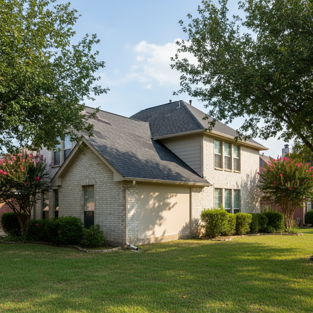 Completed roof leak water damage repair work at a residential property in Seagoville, TX