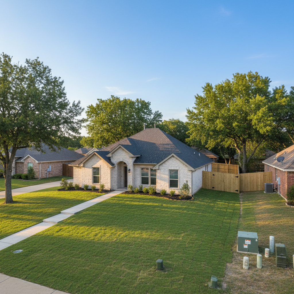 Completed flood restoration work at a residential property in Tioga, TX