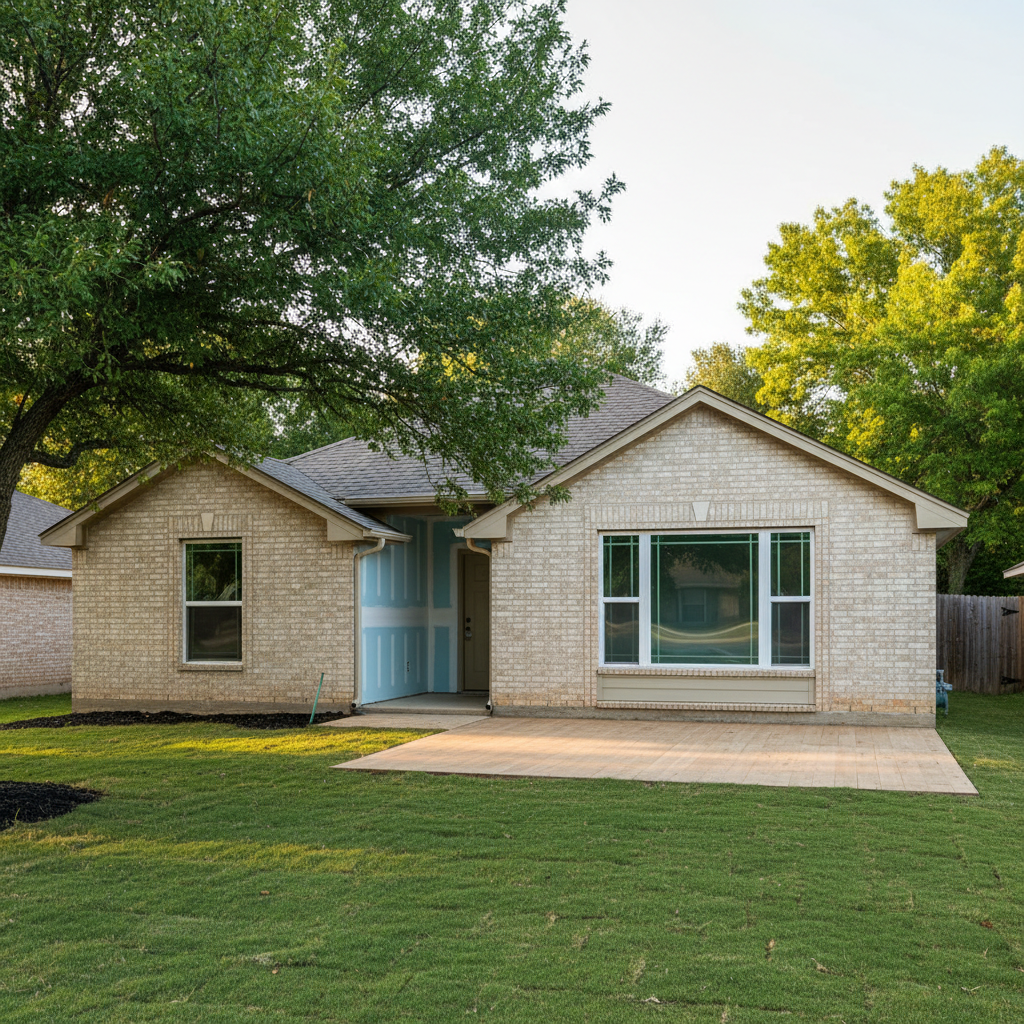 Completed water damage repair work at a residential property in Van Alstyne, TX