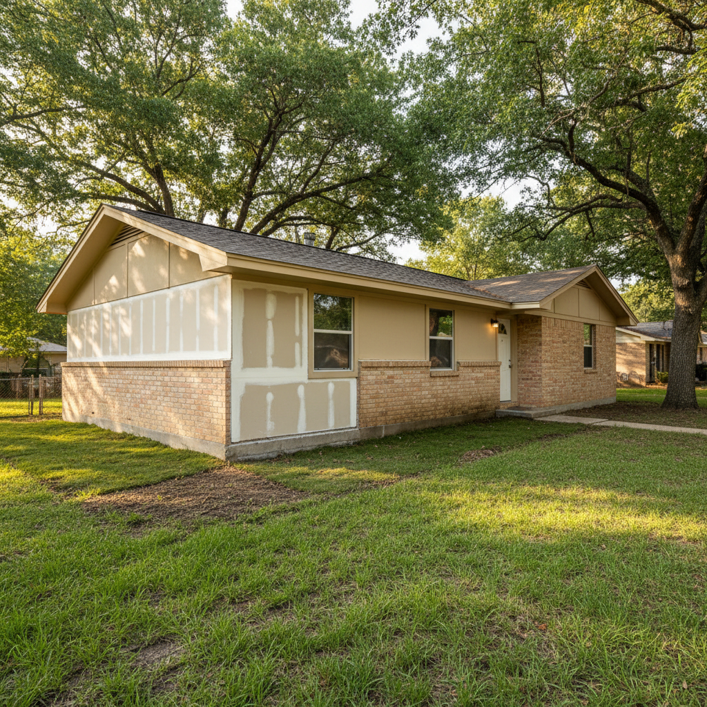 Completed water damage remediation work at a residential property in Von Ormy, TX