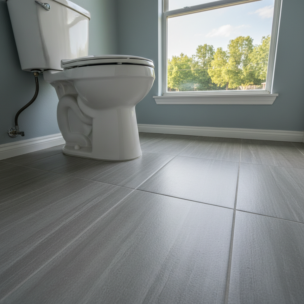 Completed toilet overflow cleanup work at a residential property in Collinsville, TX