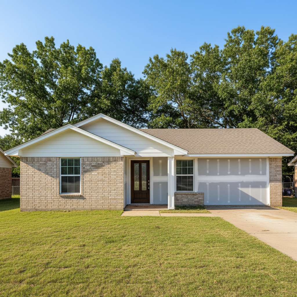 Completed structural drying work at a residential property in Whitewright, TX