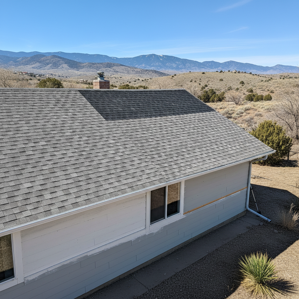Completed roof leak water damage repair work at a residential property in Bingham Canyon, UT