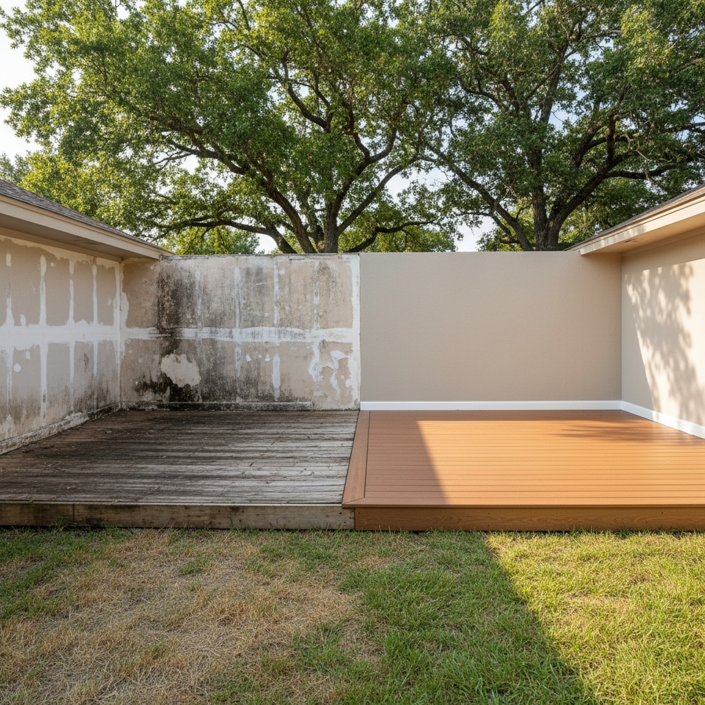 Completed flood cleanup work at a residential property in Wylie, TX